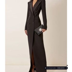 Tuxedo style maxi dress